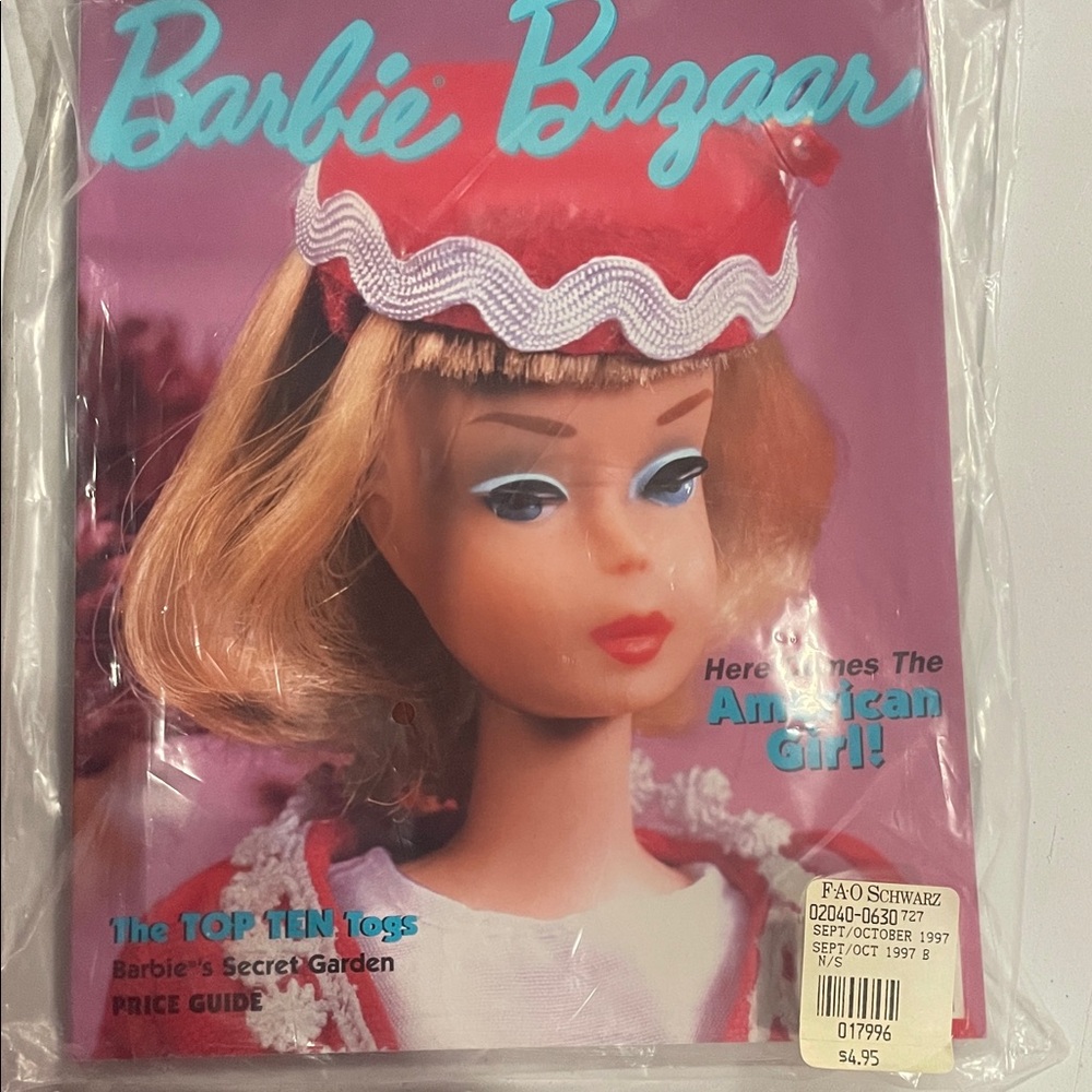 FAO Schwarz Barbie Bazaar Magazine - Pink and Red Cover